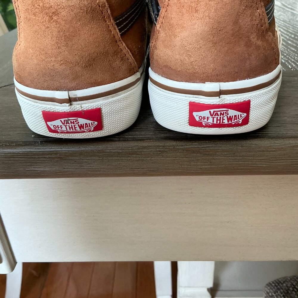 Vans Sk8-Hi MTE Scotchgard Suede High Tops – Brown & Plaid, M8-5/W10 - Picture 10 of 15